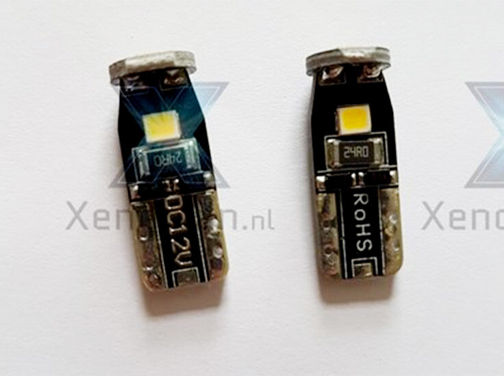 T10 led W5W 3 SMD felle uitvoering