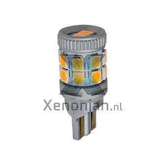 T10 oranje led (18SMD) Power Led Canbus 2 jaar garantie