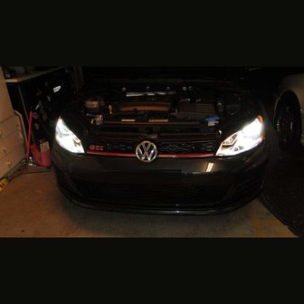 Led koplamp set Golf 6 Luxeon Zes Lumileds kant en klaar canbus proof zonder adapters!