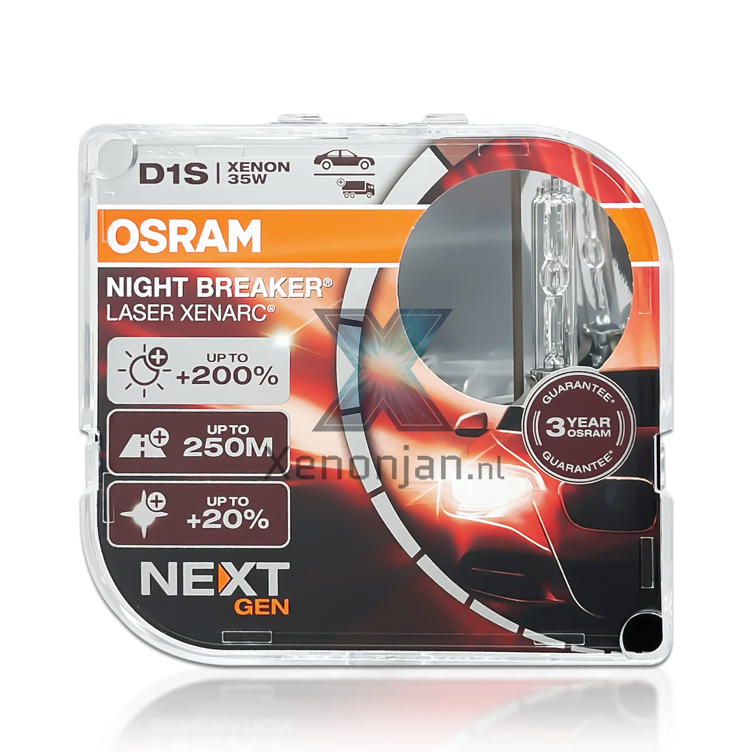 Osram Auto 66140XNL-HCB Xenon Leuchtmittel Xenarc Night Breaker