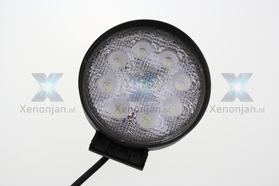 24 Watt ronde werklamp 8-leds 12V en 24V