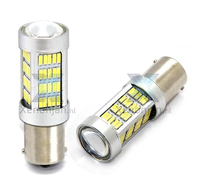 P24W 92 SMD led met lens wit