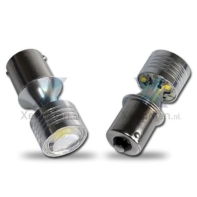 BA15S P21W 1156 Cree canbus 20W led met lens wit